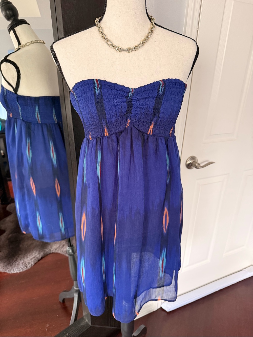 Roxy Royal Blue Smocked Top